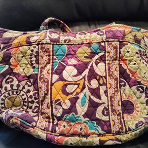 BUNDLE OF 2 VERA BRADLEY - PLUM CRAZY - BUCKET TOTE & WRISTLET